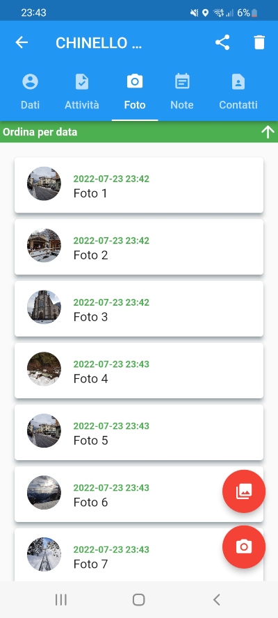 Galleria foto in Pocket Cliente